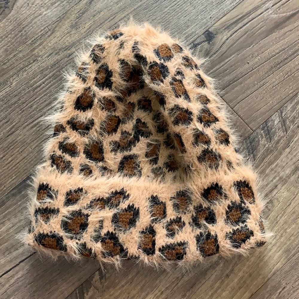 Cheetah print beanie